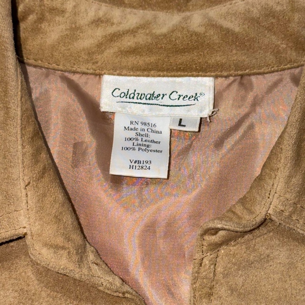 Women's Tan Leather Jacket - Picture 3 of 5